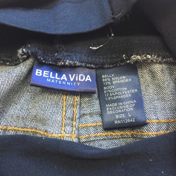 BELLA VIDA Maternity Jeans Pull-On Bootcut L EUC - Picture 5 of 7